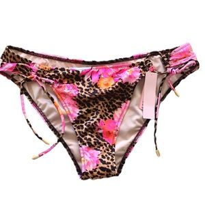 Victoria’s Secret Leopard and Floral Print Bikini Bottoms NEW WITH TAGS SIZE M